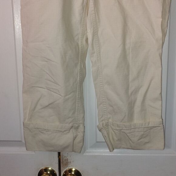 Liz Claiborne Audra cream color cropped pants  Sz 4 - Picture 2 of 8